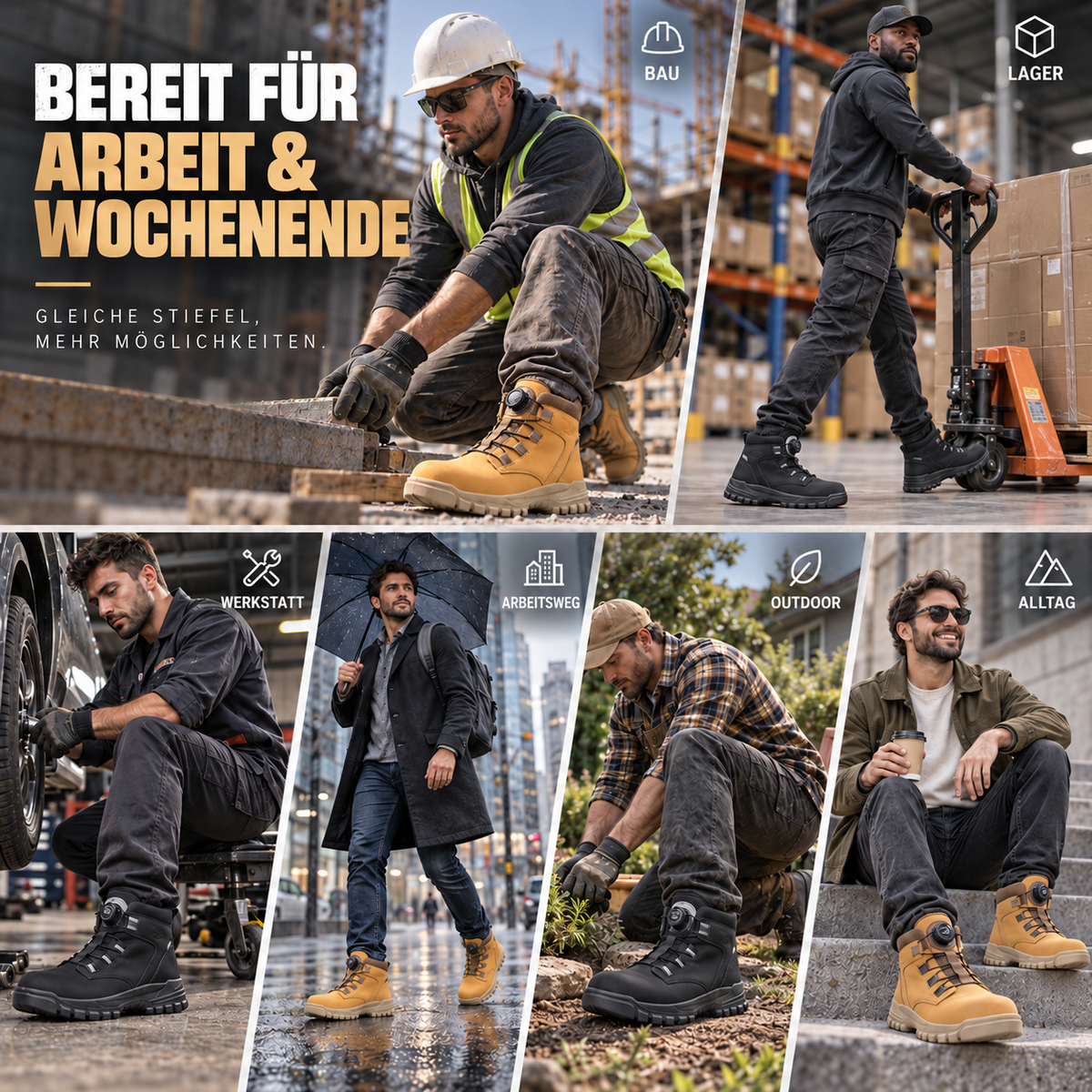 TerraVey | FortiStride Knöchelhohe Sicherheitsstiefel