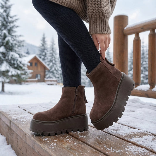 TerraVey | Fujivae Knöchel-Plattform-Winterstiefel