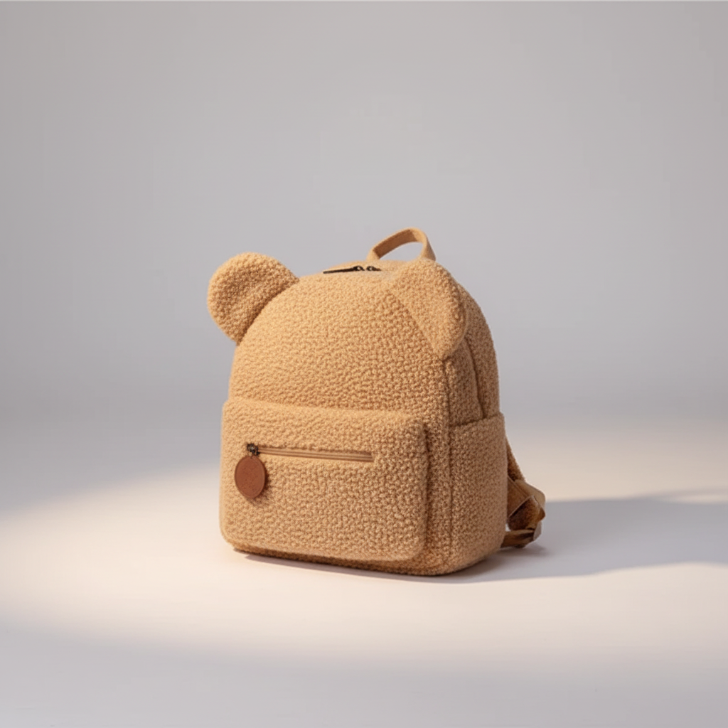 TerraVey | Fuzzaro Kleiner Plüsch-Flanell-Rucksack