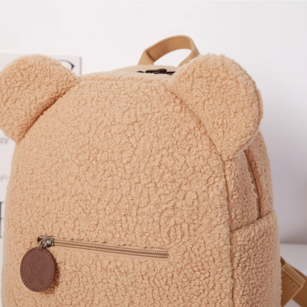 TerraVey | Fuzzaro Kleiner Plüsch-Flanell-Rucksack