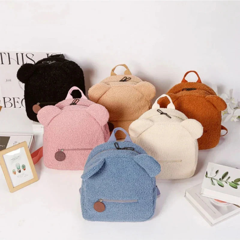 TerraVey | Fuzzaro Kleiner Plüsch-Flanell-Rucksack