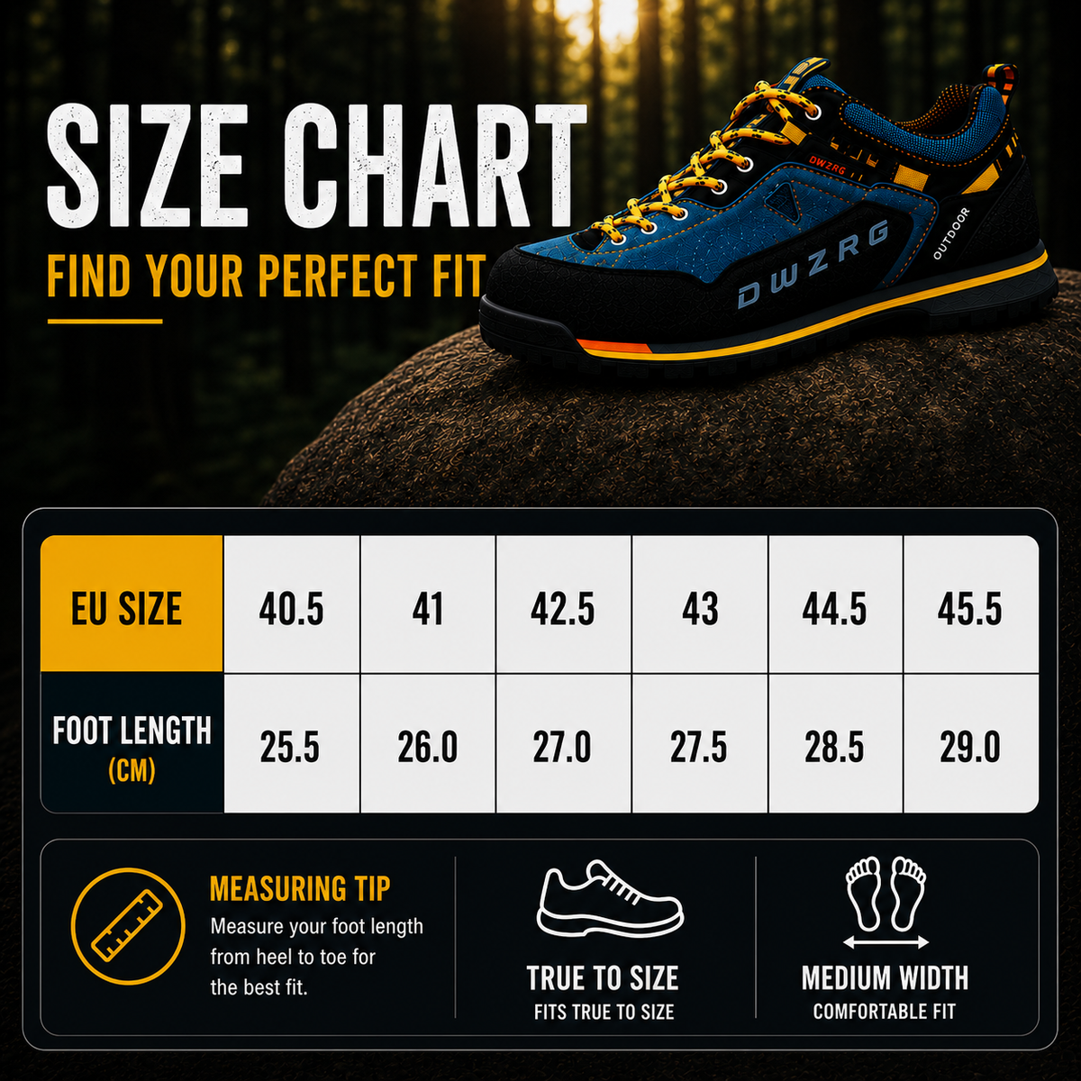 TerraVey | Gripholt Wasserdichte Schnürschuhe Outdoor-Wanderschuhe