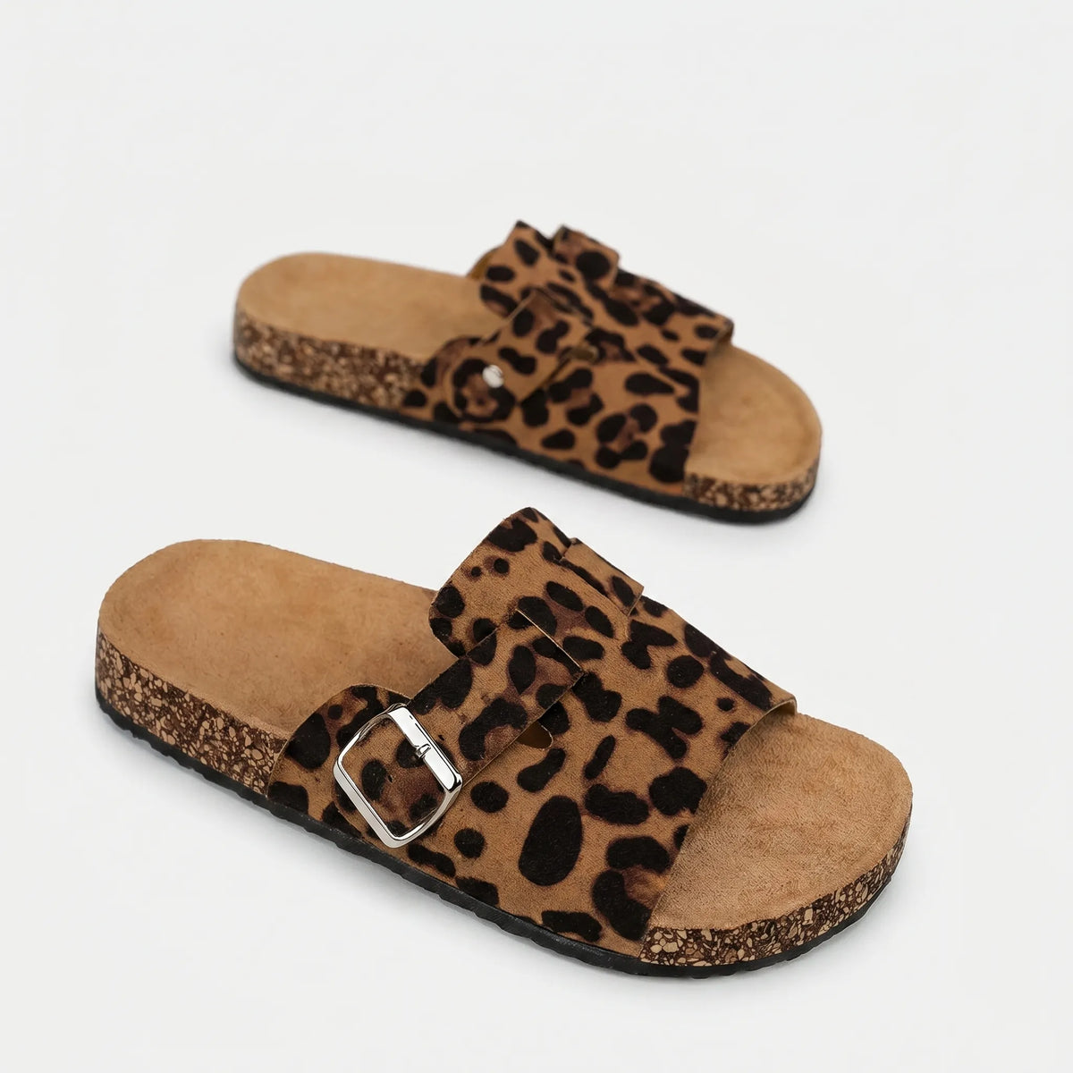 TerraVey | Leopara Leopardenmuster-Pantoletten