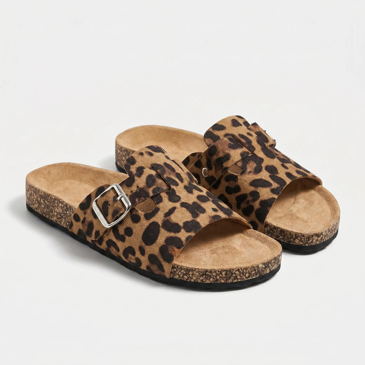 TerraVey | Leopara Leopardenmuster-Pantoletten