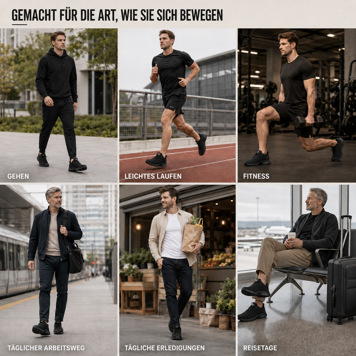 TerraVey | Luxven Leichter Schnürschuh Herren-Trainingsschuh