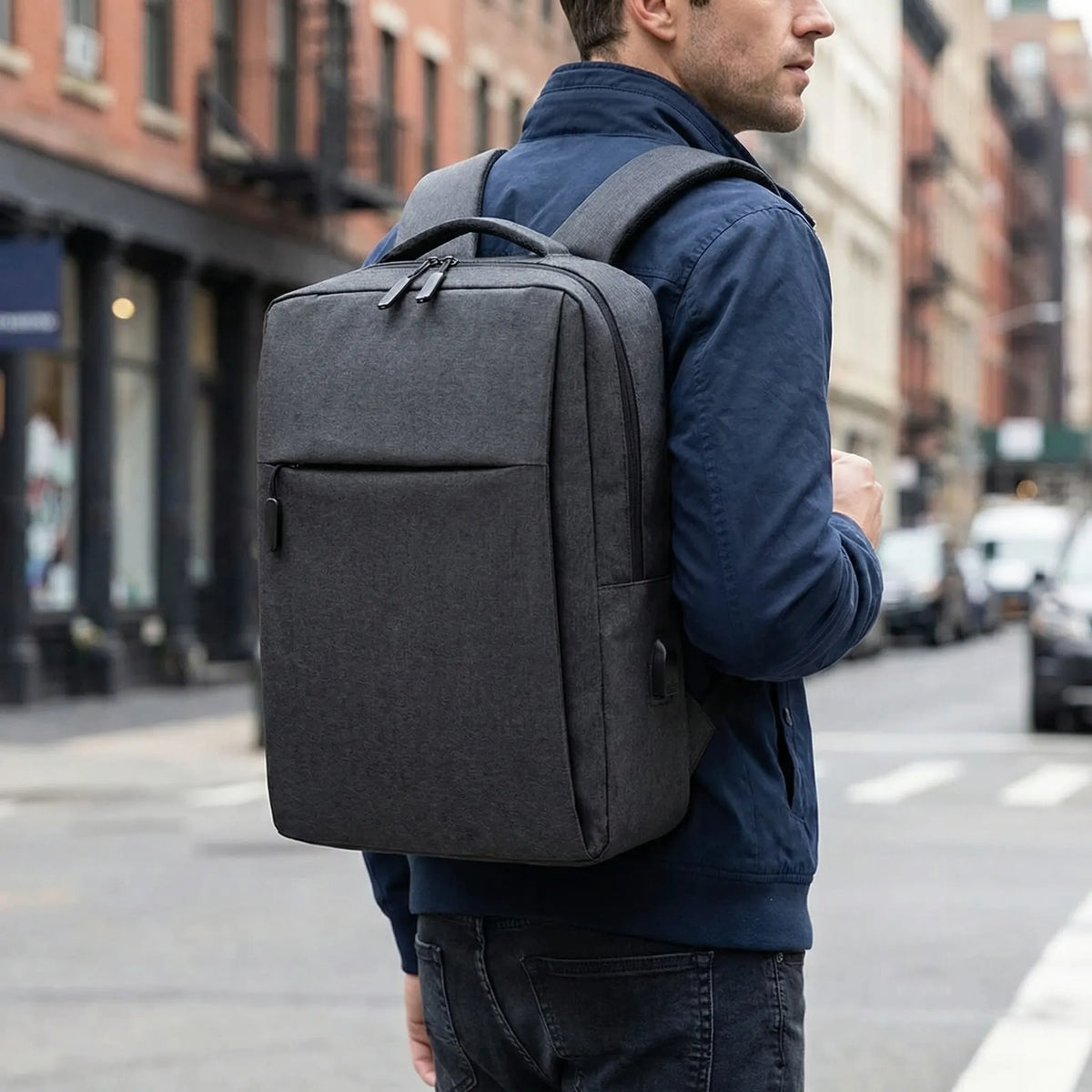 TerraVey | Packivo Wasserabweisender Laptop-Rucksack mit USB-Port