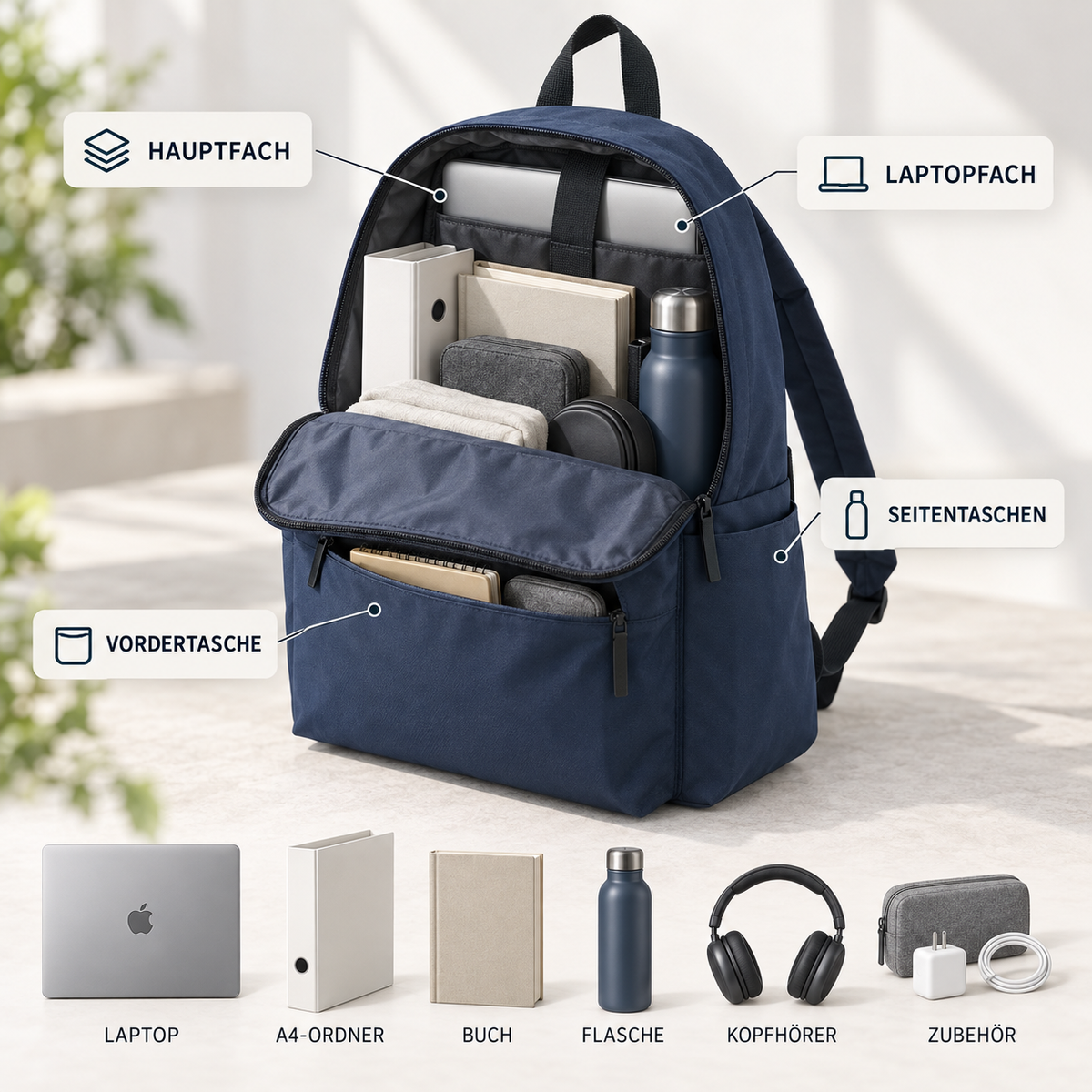TerraVey | Packwell 18-Zoll Casual Alltags-Rucksack