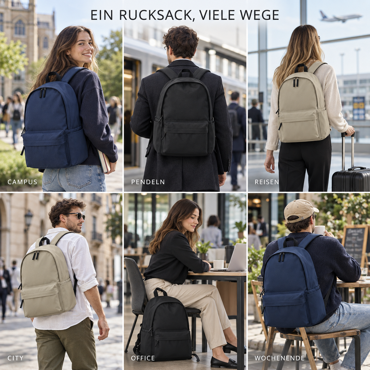 TerraVey | Packwell 18-Zoll Casual Alltags-Rucksack