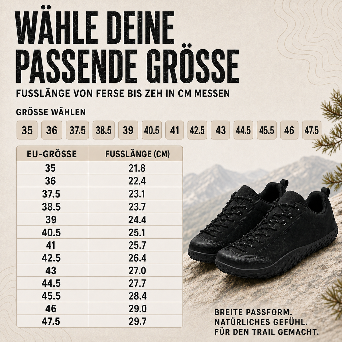 TerraVey | Roamford Wanderschuhe Weitpassform rutschfest