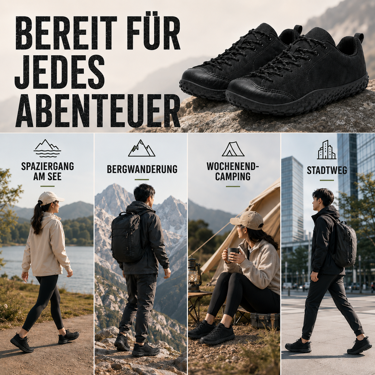 TerraVey | Roamford Wanderschuhe Weitpassform rutschfest