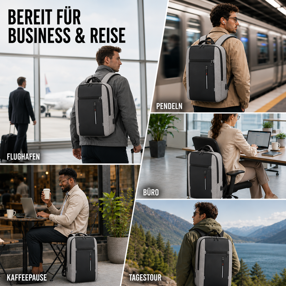 TerraVey | Spritzwassergeschützter Business-Rucksack