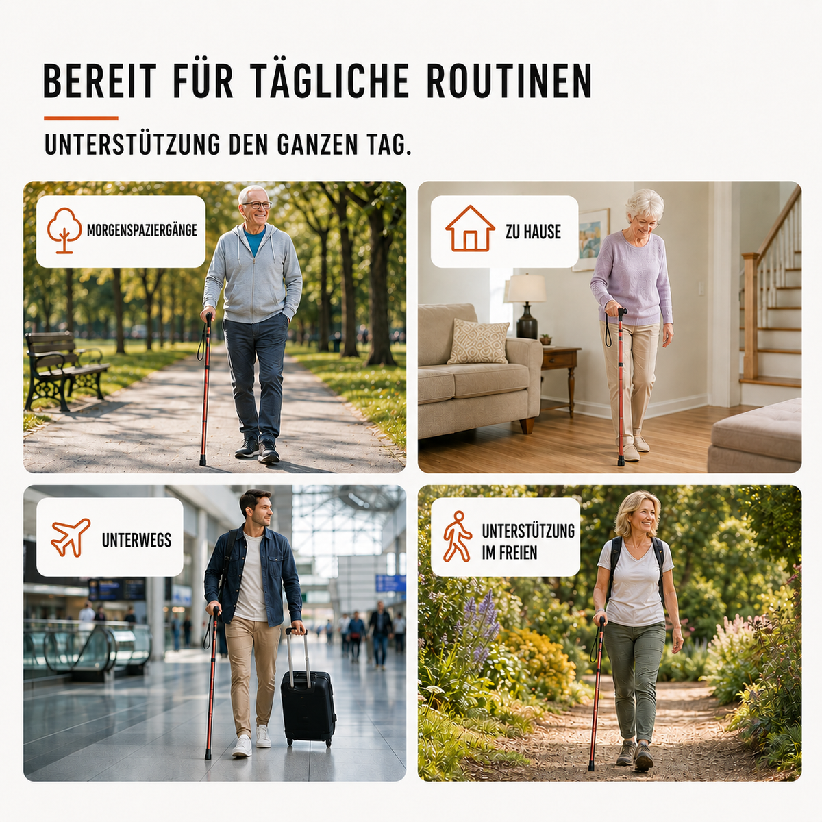 TerraVey | StrideFold Teleskop-Wanderstock klappbar