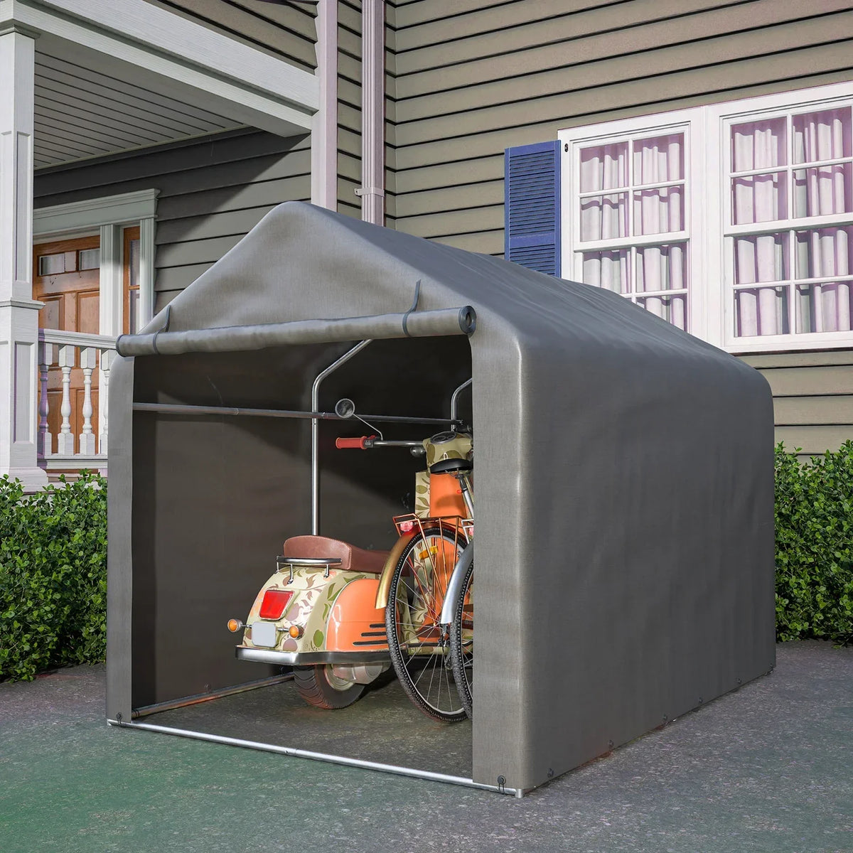 TerraVey | Veloshelter Kompakter Roll-Tor-Unterstand