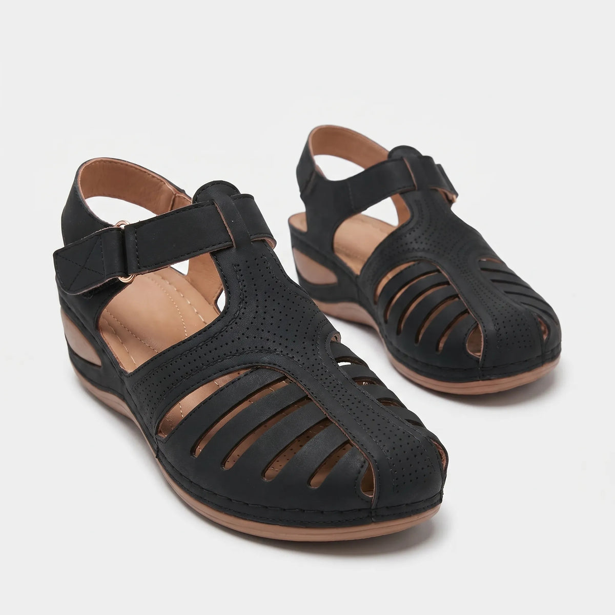 TerraVey | Velsura Damen-Niedrigkeil-Sommersandalen aus PU