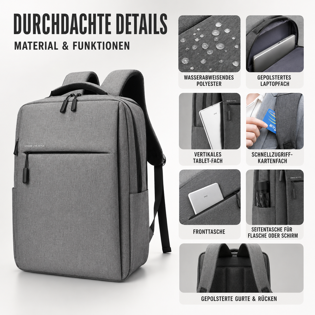 TerraVey | Wasserdichter Laptop-Rucksack