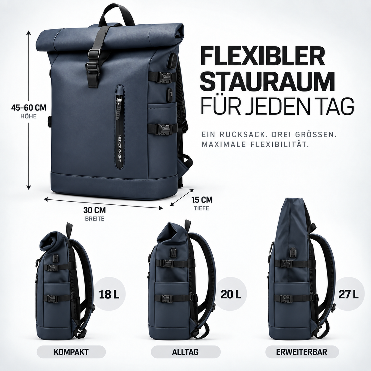 TerraVey | Wayfold Rolltop-Rucksack