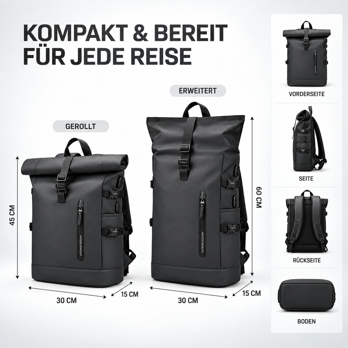 TerraVey | Wayfold Rolltop-Rucksack