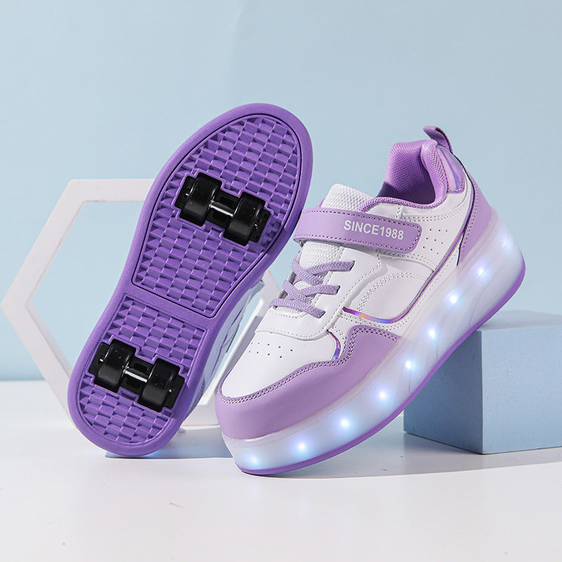 Orthopädische Kinderschuhe mit LED & Rollenfunktion – LuminoStep Skates