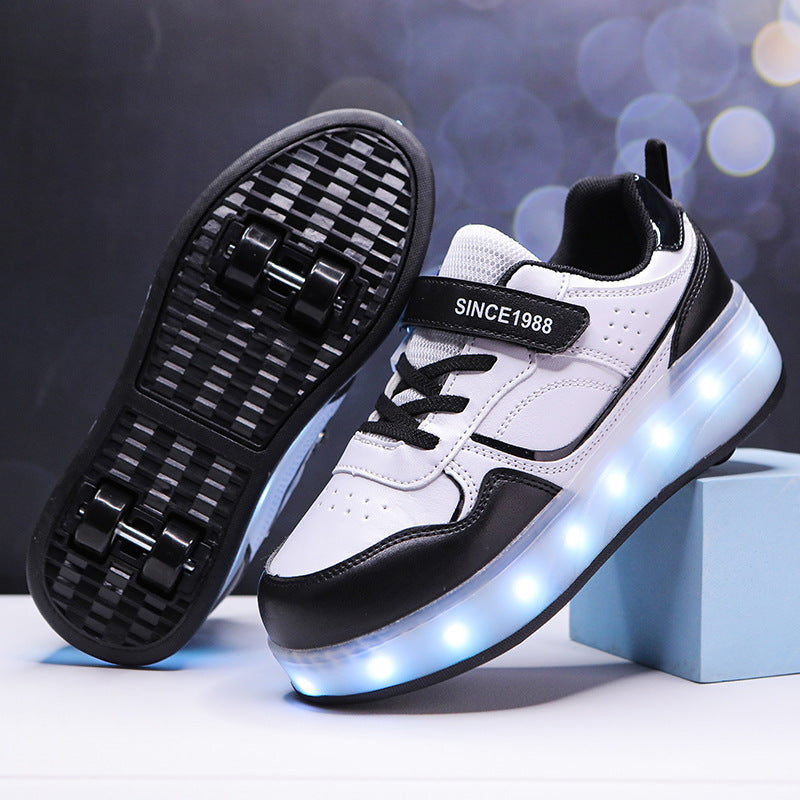 Orthopädische Kinderschuhe mit LED & Rollenfunktion – LuminoStep Skates