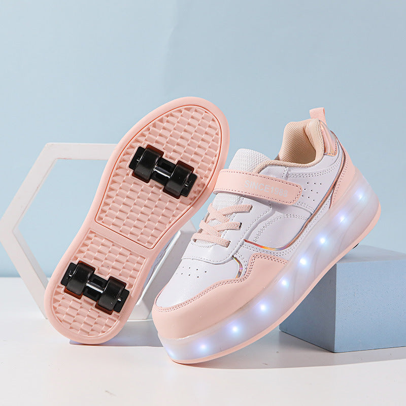 Orthopädische Kinderschuhe mit LED & Rollenfunktion – LuminoStep Skates