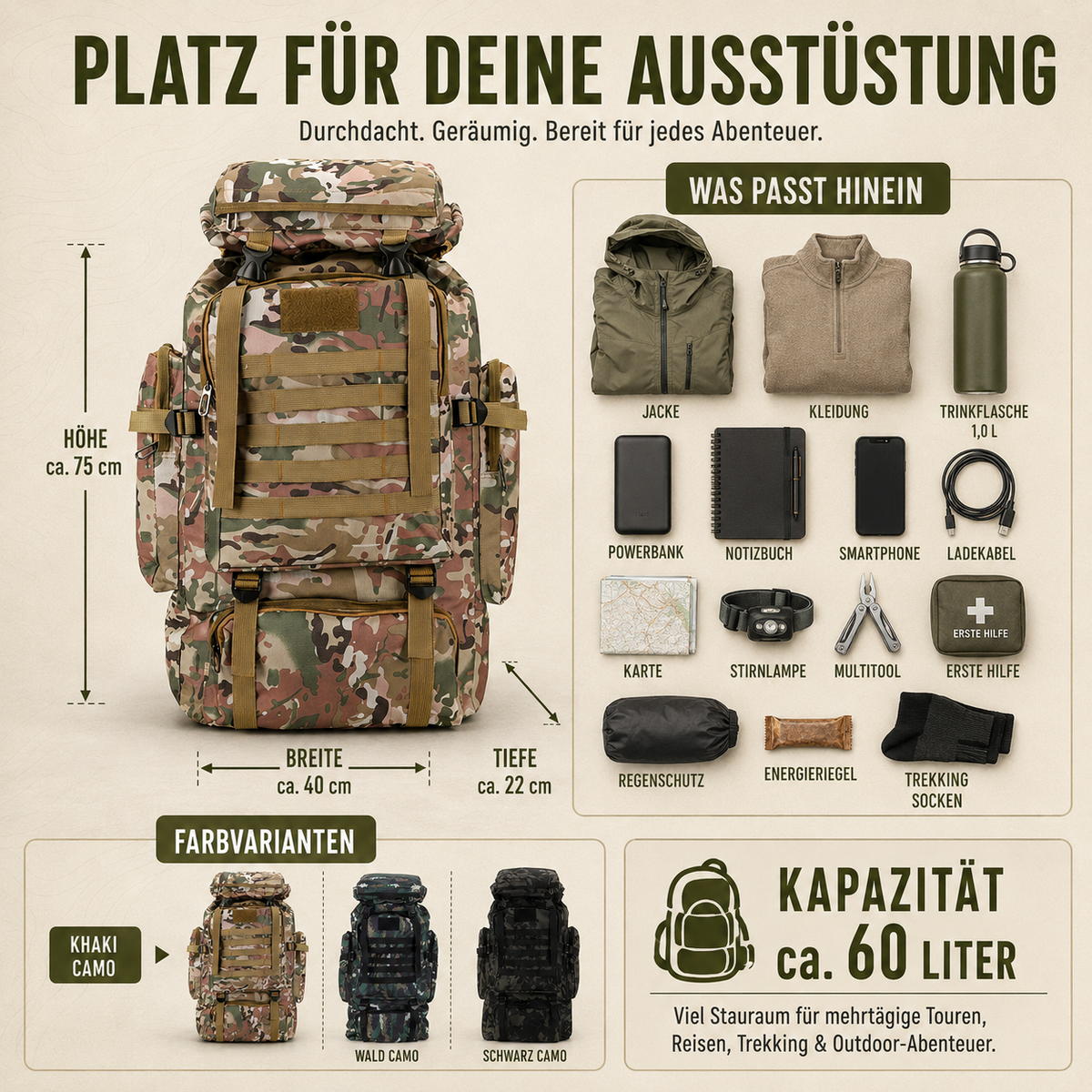 TerraVey | 80-Liter-Trekkingrucksack