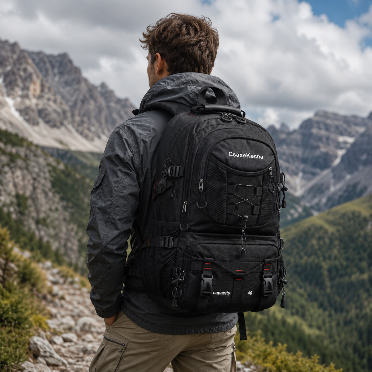 Wanderrucksack 40L mit USB-Anschluss – BergTrail Pro